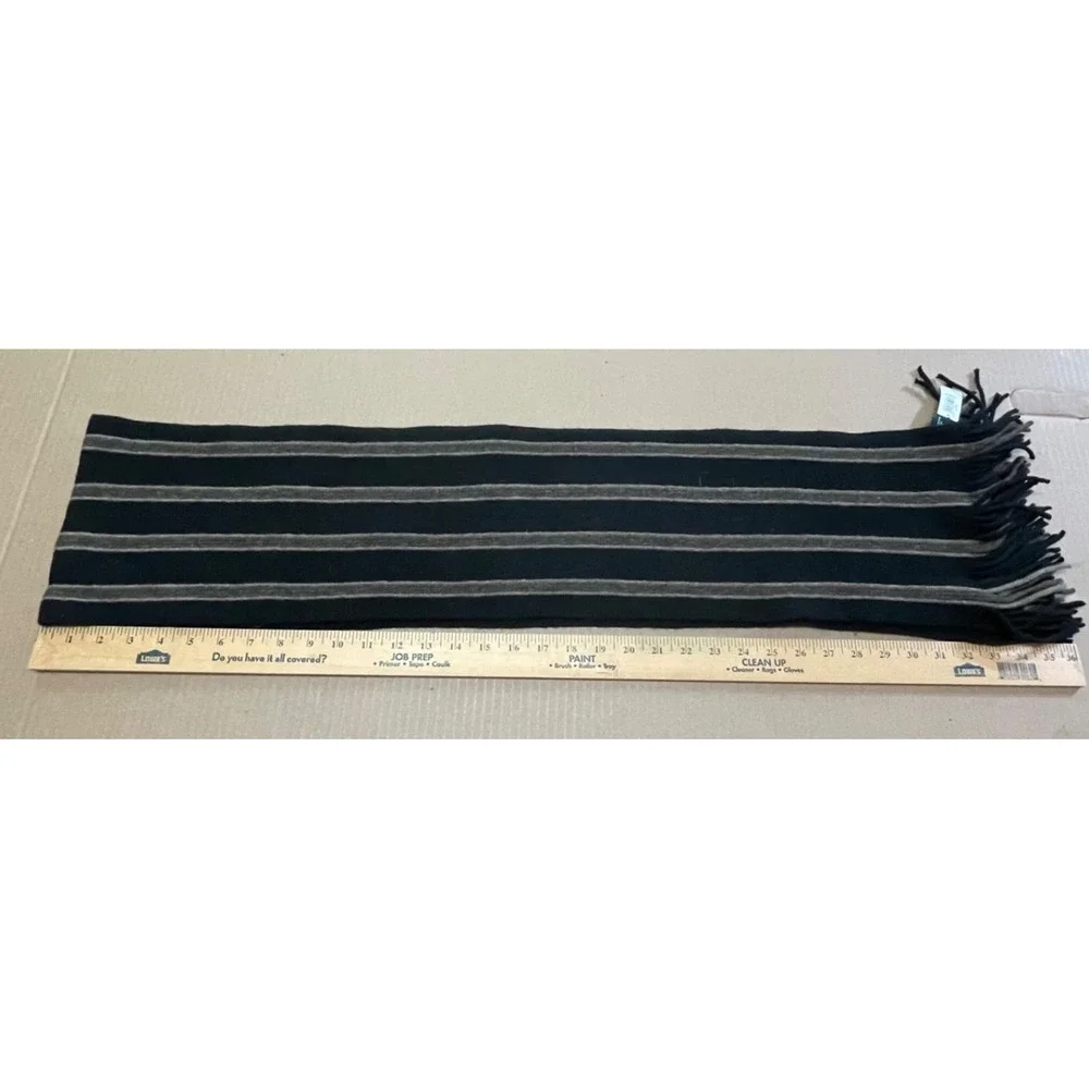 GAP Scarf Fringe Striped‎ Wool Blend Fringe 66